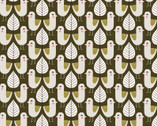 Gardenwatch - Bird and Leaf Olive by Kathrin Woo from Felicity Fabrics