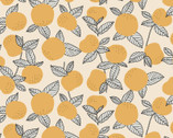 Peaceful and Warm - Sweet Tangerines Beige by Julia Khimich from Felicity Fabrics