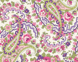 Lillian's Garden - Paisley Rose Cream from Freckle and Lollie Fabric