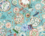 Make It Sew - Embroidery Items Prairie Sky Aqua from Robert Kaufman Fabrics