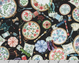 Make It Sew - Embroidery Items Black from Robert Kaufman Fabrics