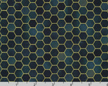 Golden Vibes - Hexagon Onyx by Lara Skinner from Robert Kaufman Fabrics