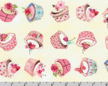 Blossom Bake Shop - Cupcakes Cream by Lynn Horrabin from Robert Kaufman Fabrics