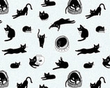 Feline Fancy - Chillin Cats Icy from Dear Stella Fabric