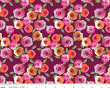 Poppies and Plumes - Floral Wine from Riley Blake Fabric