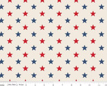 Monthly Placements 2 - July Stars Cream from Riley Blake Fabric