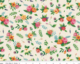 Monthly Placements 2 - August Floral Cream from Riley Blake Fabric