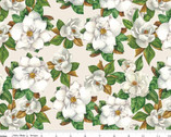 Monthly Placements 2 - March Magnolias Cream from Riley Blake Fabric