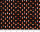 Midnight Magic 2 - Candy Corn Pumpkin Black 24103 18 from Moda Fabrics