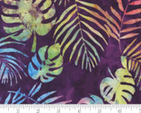 Beachy Batiks - Leaves Purple 4362 45 from Moda Fabrics