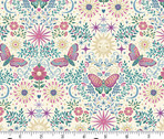 Luna - Night Garden Moth Cream from Makower UK  Fabric