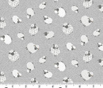 Fun On The Farm - Woolly Sheep Grey from Makower UK  Fabric