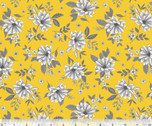 Belle - Floral Fantasy Yellow by Whistler Studios from Windham Fabrics