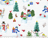 Chilly Friends - Snow Day Snow by Diane Labombarbe from Windham Fabrics