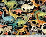 Age of the Dinosaurs - Evening Commute Black from Windham Fabrics