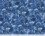 Botanical Blues - Wild Flowers Dk Blue by Whistler Studios from Windham Fabrics