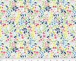 ABCs in Bloom - Blossoming Bunches White by Kelly Angelovic from Windham Fabrics