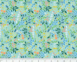 ABCs in Bloom - Blossoming Bunches Aqua by Kelly Angelovic from Windham Fabrics