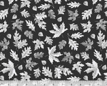 Fletcher FLANNEL - Falling Leaves Coal from Windham Fabrics