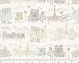 J’aime Paris - Paris Toile Creme by Whistler Studios from Windham Fabrics