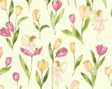 Little Love Letter - Tulip Fairy Pale Yellow from UN/NO Fabric