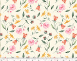 Petal Pixies - Pretty Sprigs Ivory by Whistler Studios from Windham Fabrics