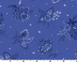French Quarter - Medium Floral Blue from Maywood Studio Fabric