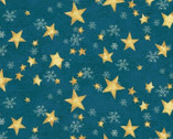 Snovalley - Stars Snowflakes Dark from Clothworks Fabric