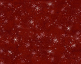 Snovalley - Snowflakes Red from Clothworks Fabric
