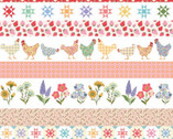 Prairie Sisters Homestead - Planted Row x Row Multi from Poppie Cotton Fabric