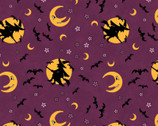 No Tricks Just Treats - Witches Purple from Henry Glass Fabric