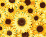 Sunflower Garden - Packed Sunflowers from Fabric Traditions Fabric