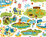 Zooville - Animals Stations from Freckle and Lollie Fabric