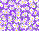 Daisy Delight Purple from Fabric Traditions Fabric