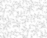 Etching Circle Leaves Grey from Fabric Traditions Fabric