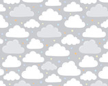 Baby’s Adventure - Clouds Grey from Wilmington Prints Fabric