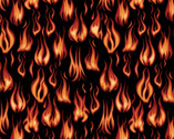 Chillin and Grillin - Black Hot Hot Fire Black from Benartex Fabrics