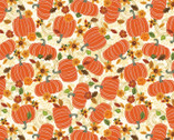 Gather Together - Pumpkin Harvest Cream from Benartex Fabrics