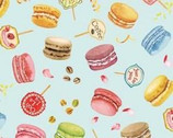 Baked With Love - Macarons Blue from Michael Miller Fabrics