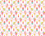 Hello Summer - Chill Out Popsicle Ice Cream Pink from Michael Miller Fabrics