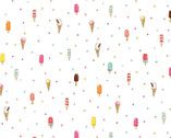 Sunshine and Sandcastles - Ice Lollies White from Michael Miller Fabrics