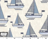 Bon Voyage - Wind Spirit Sailboards Cream from Michael Miller Fabrics