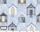 Bon Voyage - Sea Huts Blue from Michael Miller Fabrics