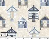 Bon Voyage - Sea Huts Cream from Michael Miller Fabrics