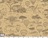 Safari - Safari Landscape Tan from Michael Miller Fabrics