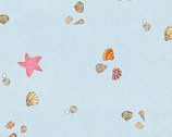 Sunshine and Sandcastles - Seashells Breeze Blue from Michael Miller Fabrics