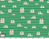 Acadia Marine Seaside - Otter Assembly Sea Green from Michael Miller Fabrics
