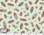 Greenhouse Gardens - Looking Sharp Potted Cactus Sage from Michael Miller Fabrics