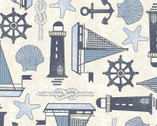 Bon Voyage - Sailing Sway Cream from Michael Miller Fabrics