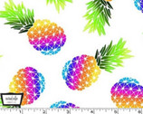 Let’s Go Tropical - Party Pineapples White from Michael Miller Fabrics